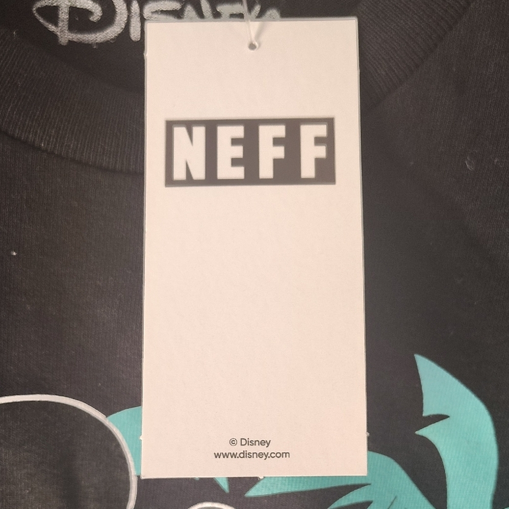 Neff Tropical Disney Black Tee with Colorful Mickey Graphic NWT Med - Picture 3 of 7